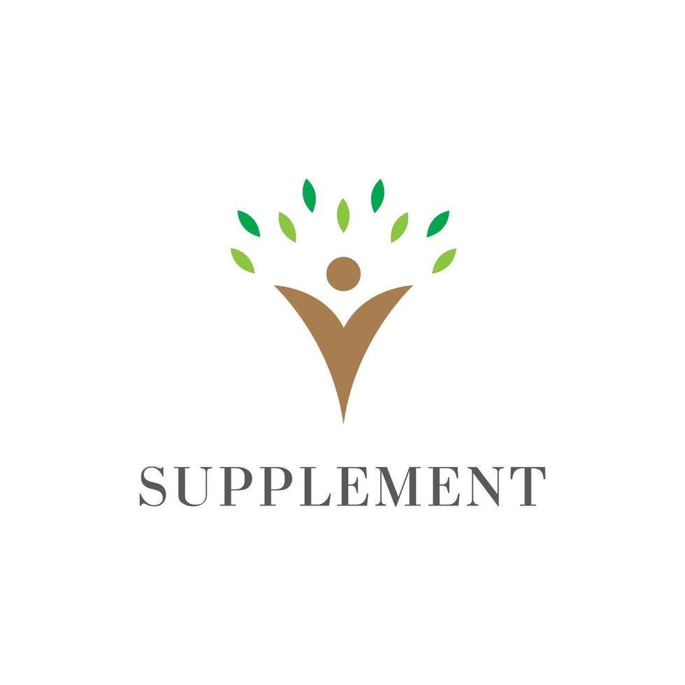 supplement logo design template vector