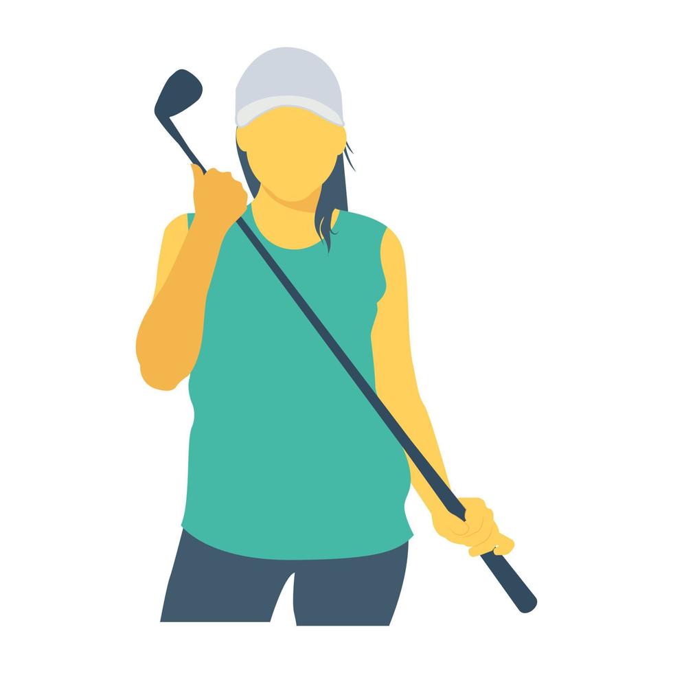 vector de color golfista