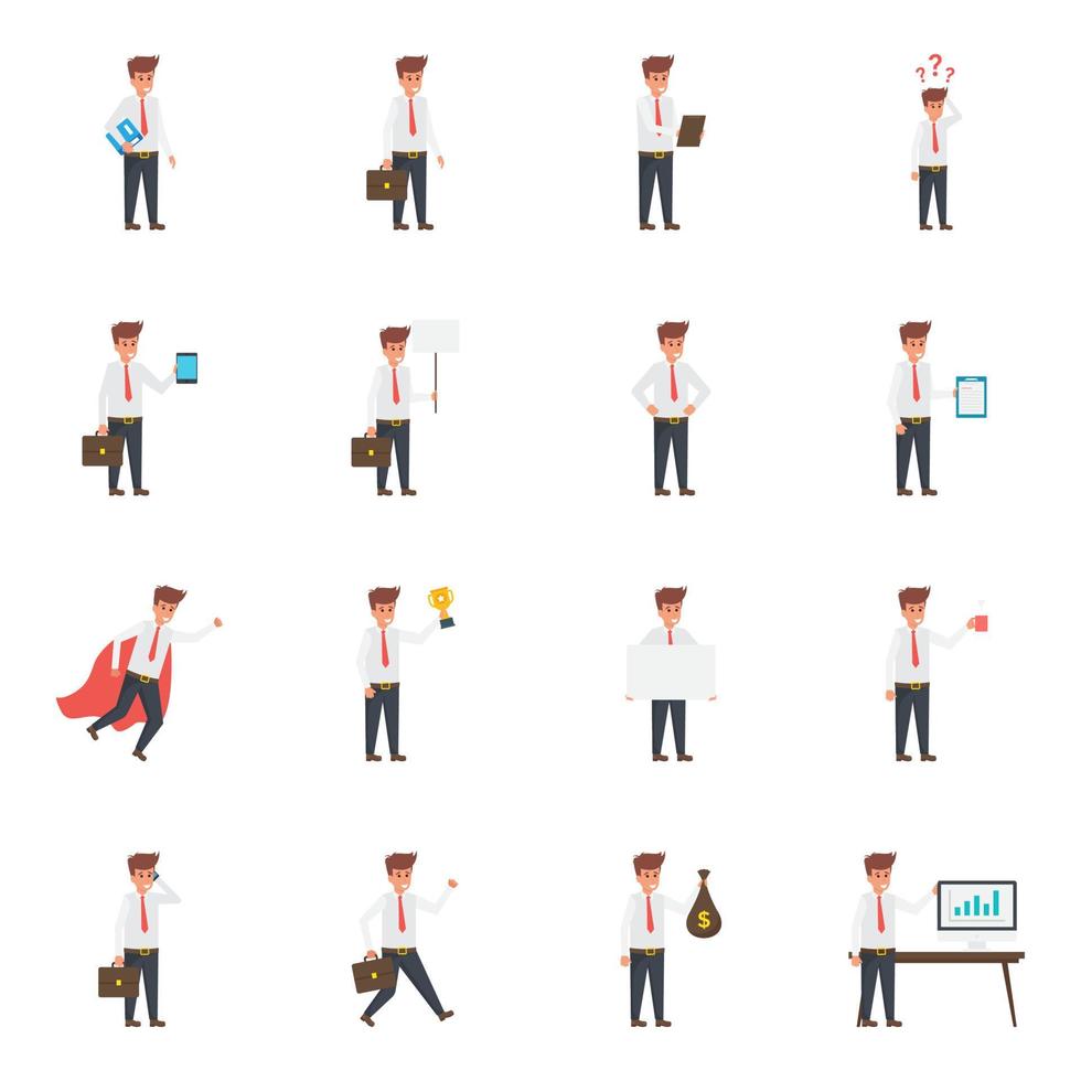 Businessman Working Characters vector