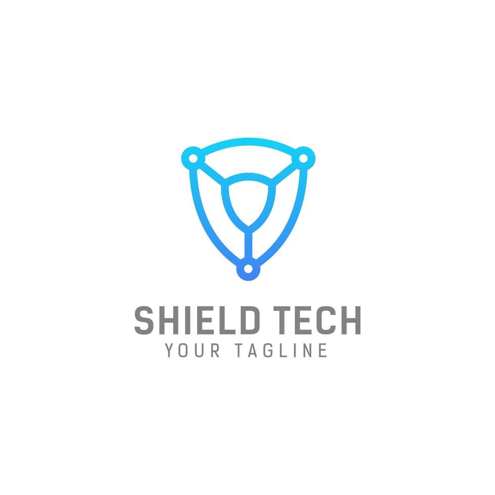 plantilla de diseño de logotipo de tecnología de seguridad vector