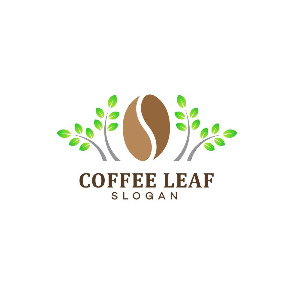 nature coffee logo design template vector