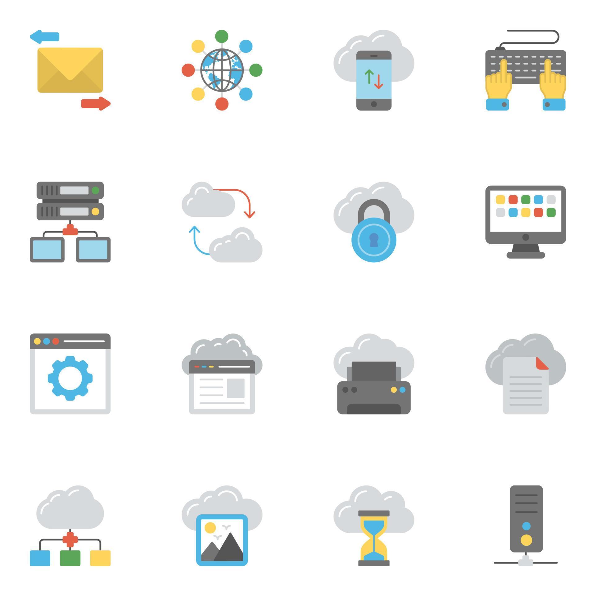Network And Cloud Computing 4909231 Vector Art at Vecteezy