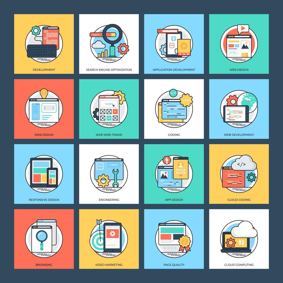 Web Development Concepts vector