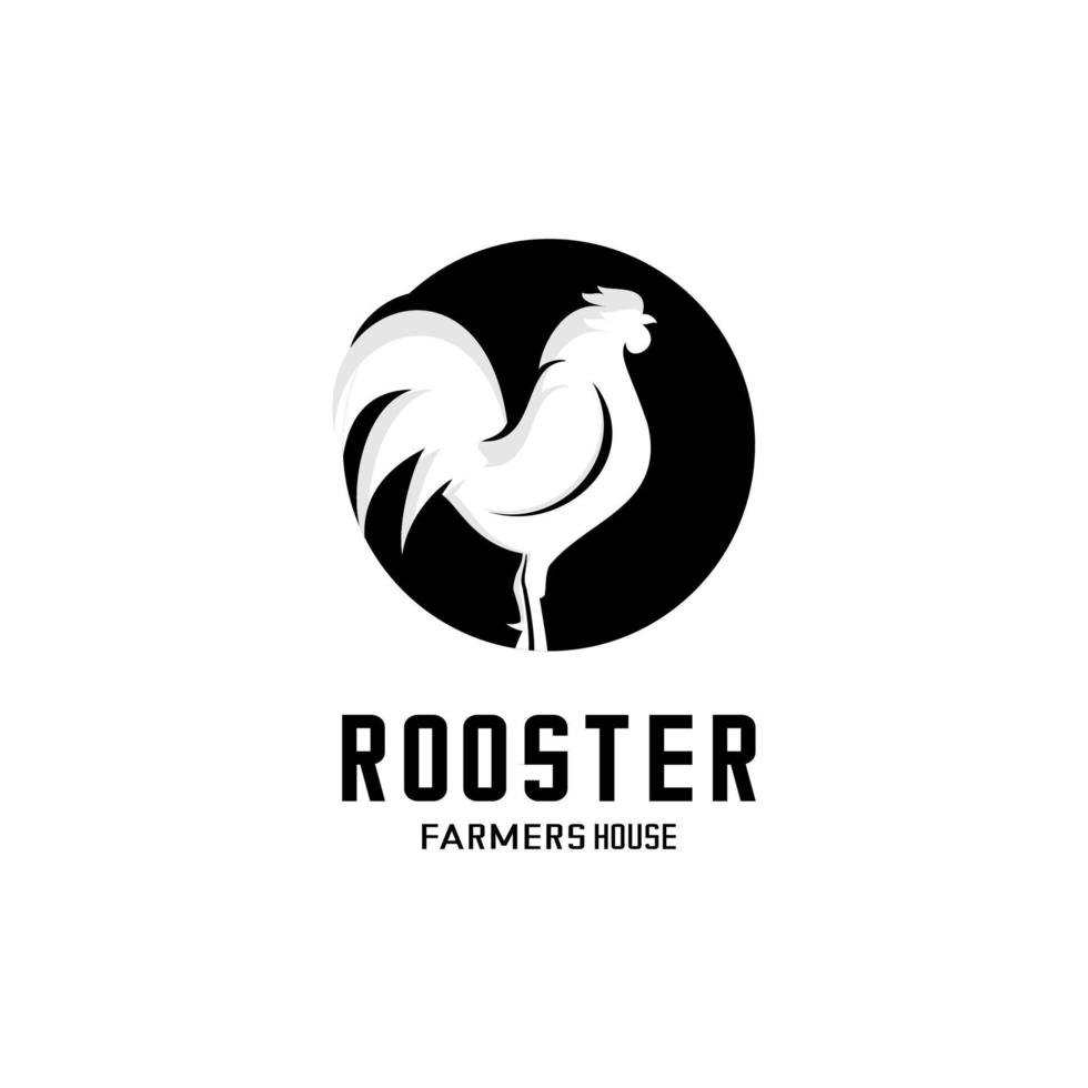 logotipo de la granja de gallos vector