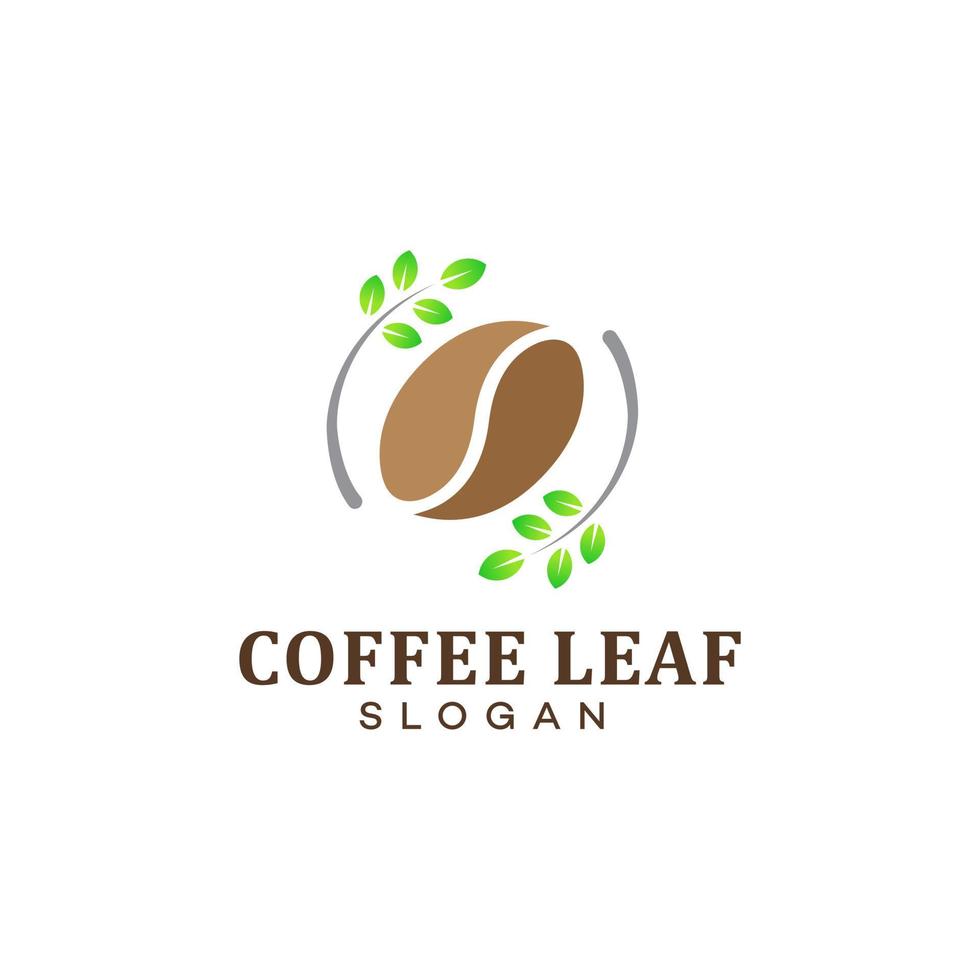 nature coffee logo design template vector