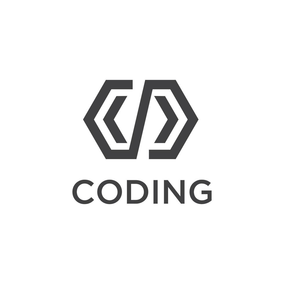Coding logo design template 4909777 vector art at vecteezy