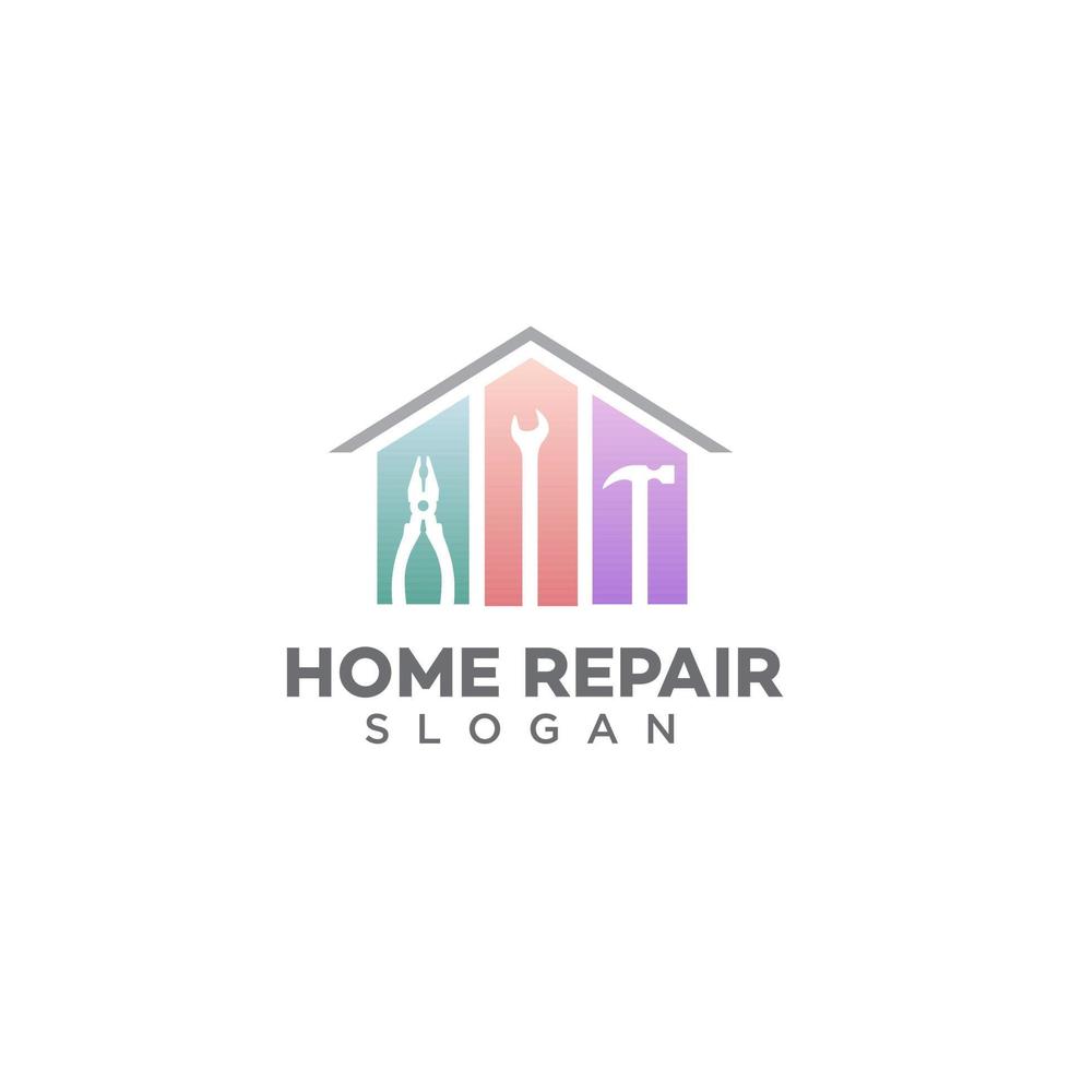 home repair logo design template vector