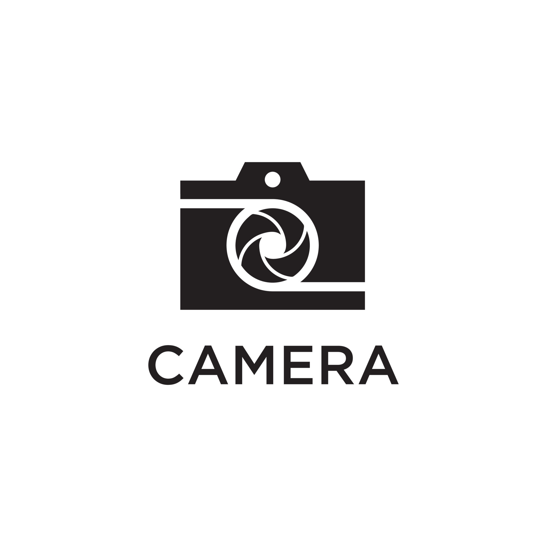 camera store logo design template 4909800 Vector Art at Vecteezy