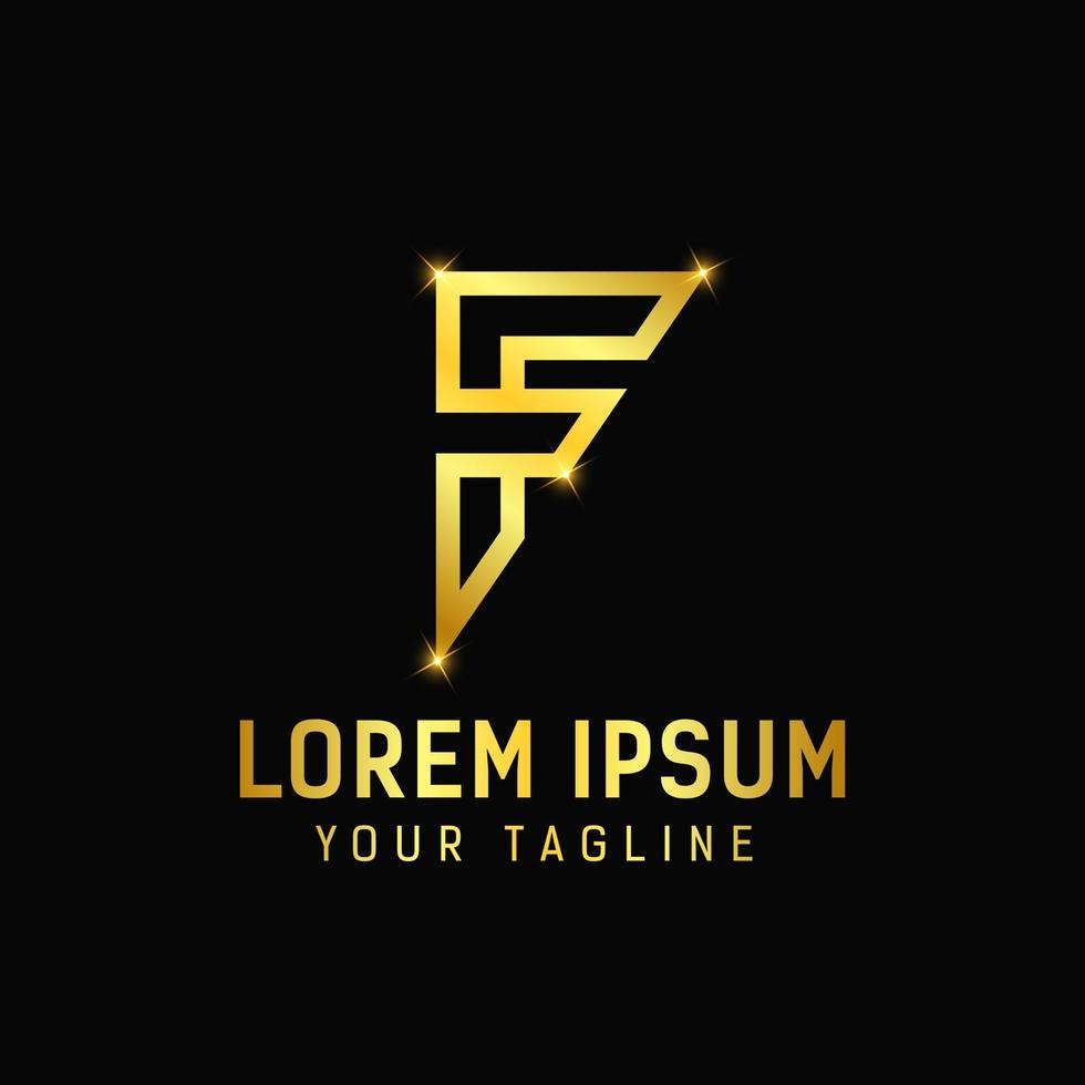 letter f design logo template vector