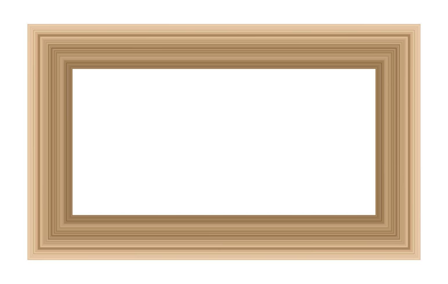 wooden photo frame vector