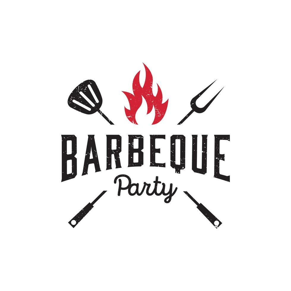 barbeque logo design template vector