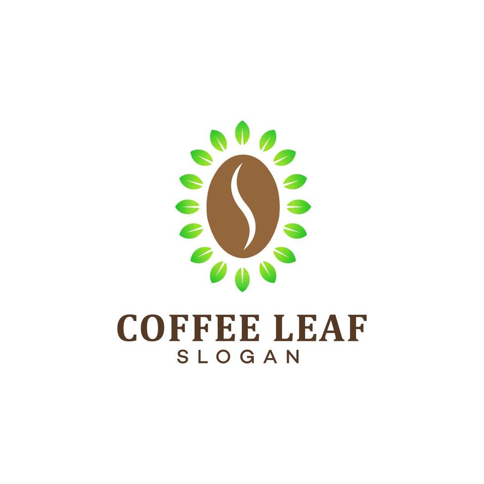 nature coffee logo design template vector