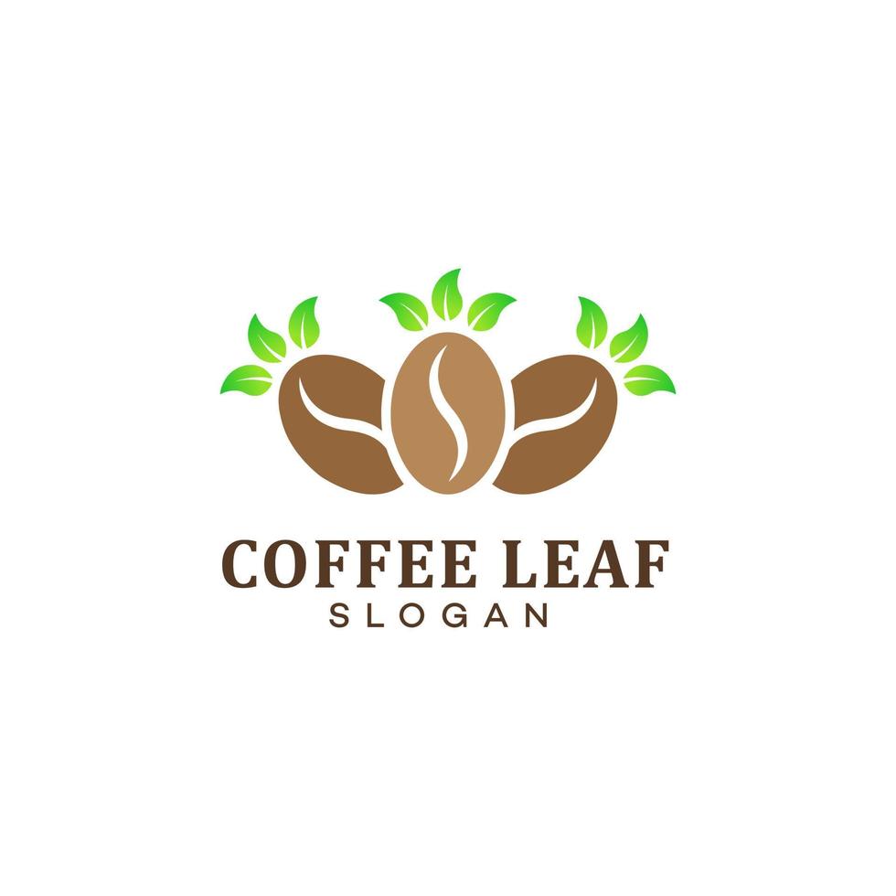 nature coffee logo design template vector