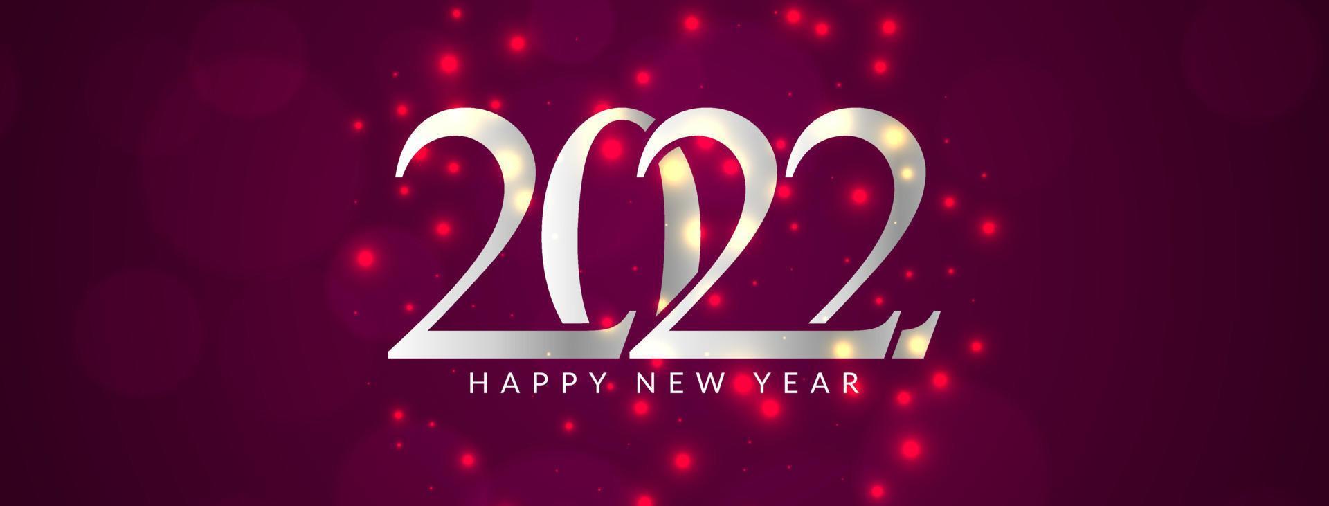 Happy new year 2022 glowing stylish text banner design vector