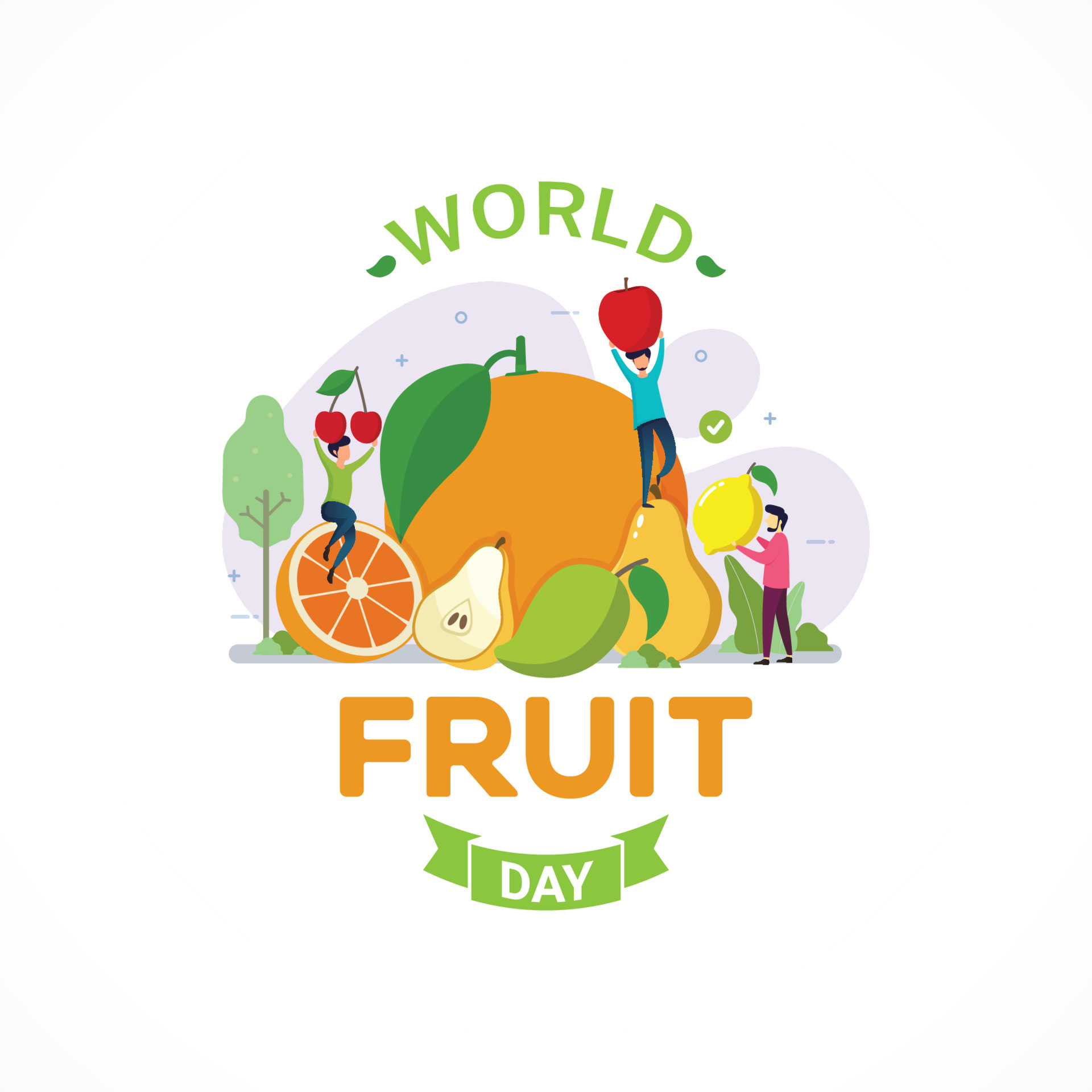 World fruit day banner celebration vector illustration 4910827 Vector