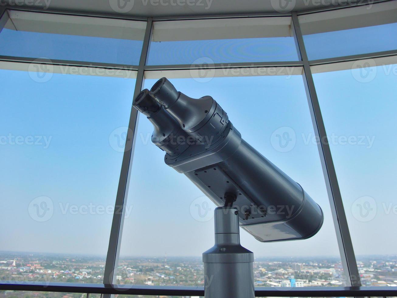 Large binoculars can be used for viewing views on tall buildings. photo
