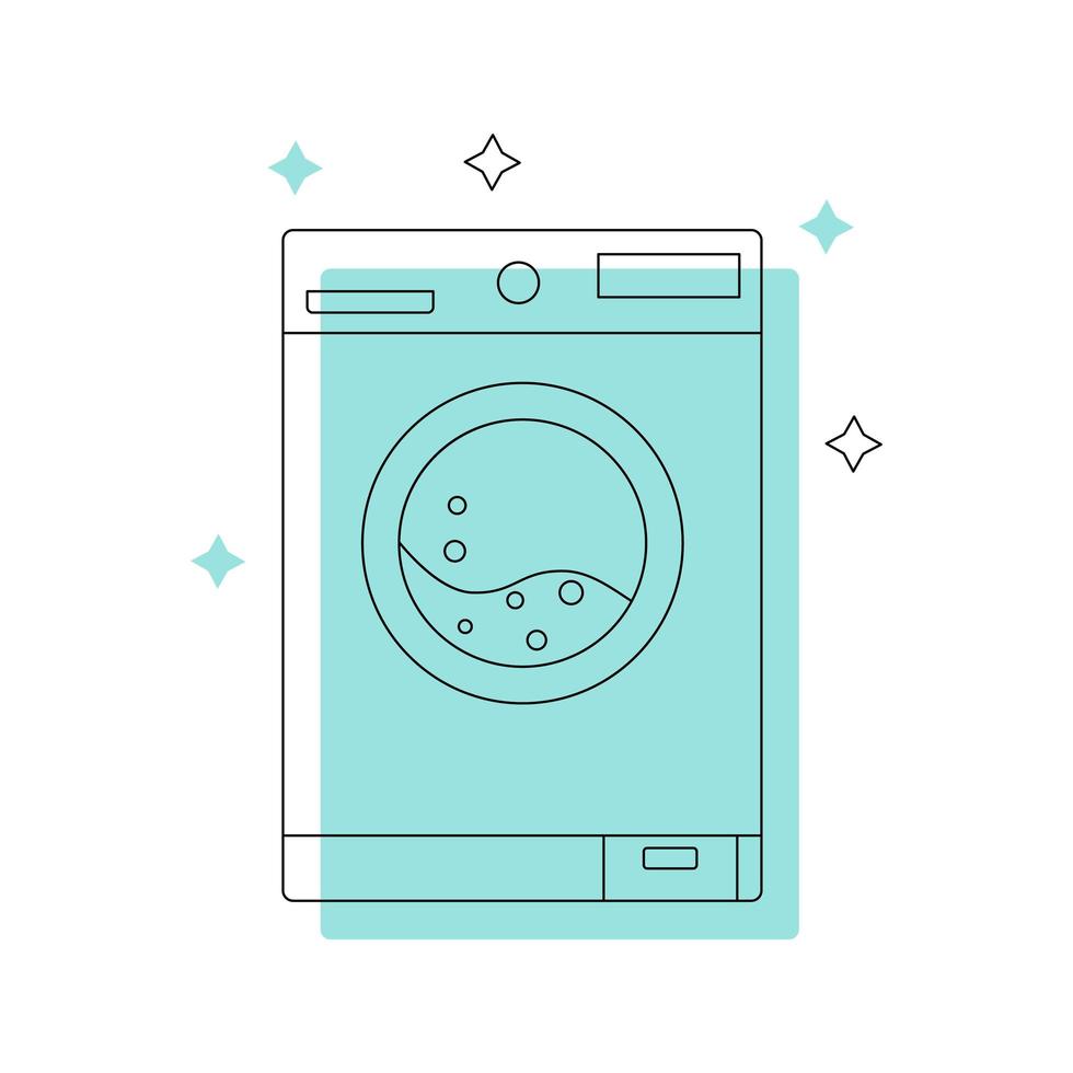 Washing machine icon isolated on white background vector