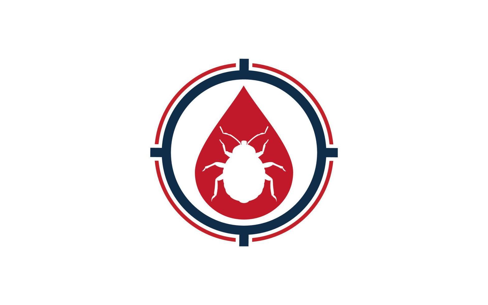 icono y logotipo de control de plagas para comunidad, industrial, fundación, seguridad, tecnología, empresa de servicios. ilustración vectorial vector