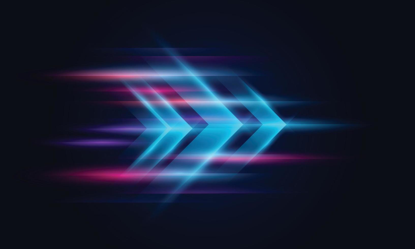 Modern abstract high-speed movement. Colorful dynamic arrows motion on blue background. Movement technology pattern for banner or poster design background concept. vector