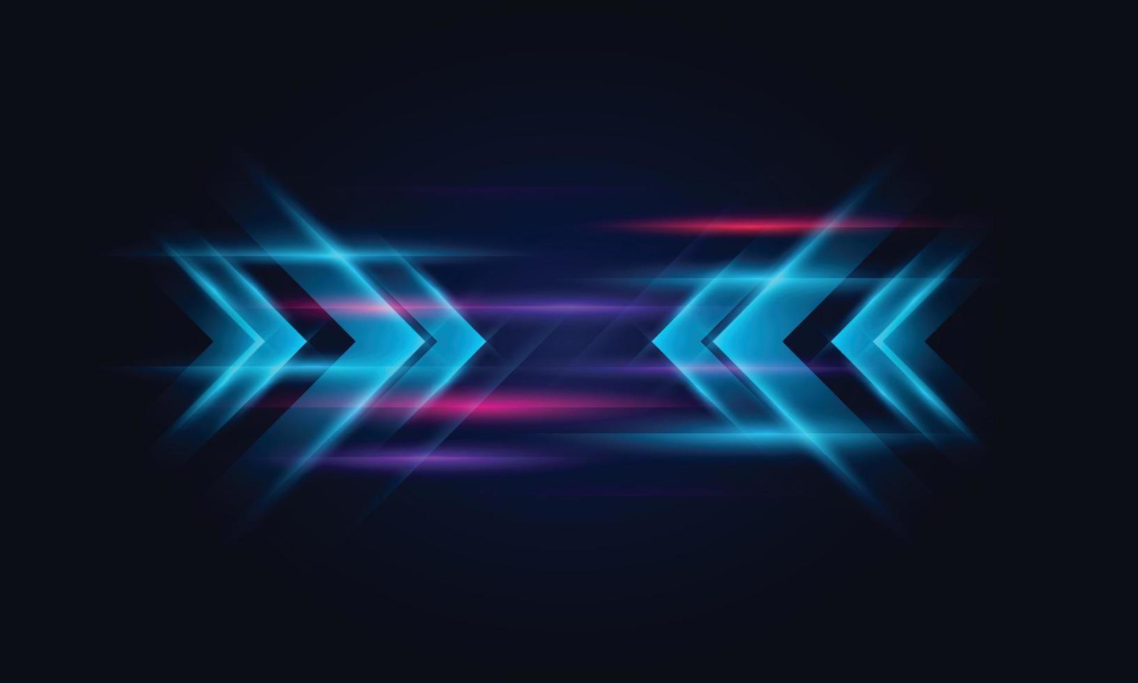 Modern abstract high-speed movement. Colorful dynamic arrows motion on blue background. Movement technology pattern for banner or poster design background concept. vector