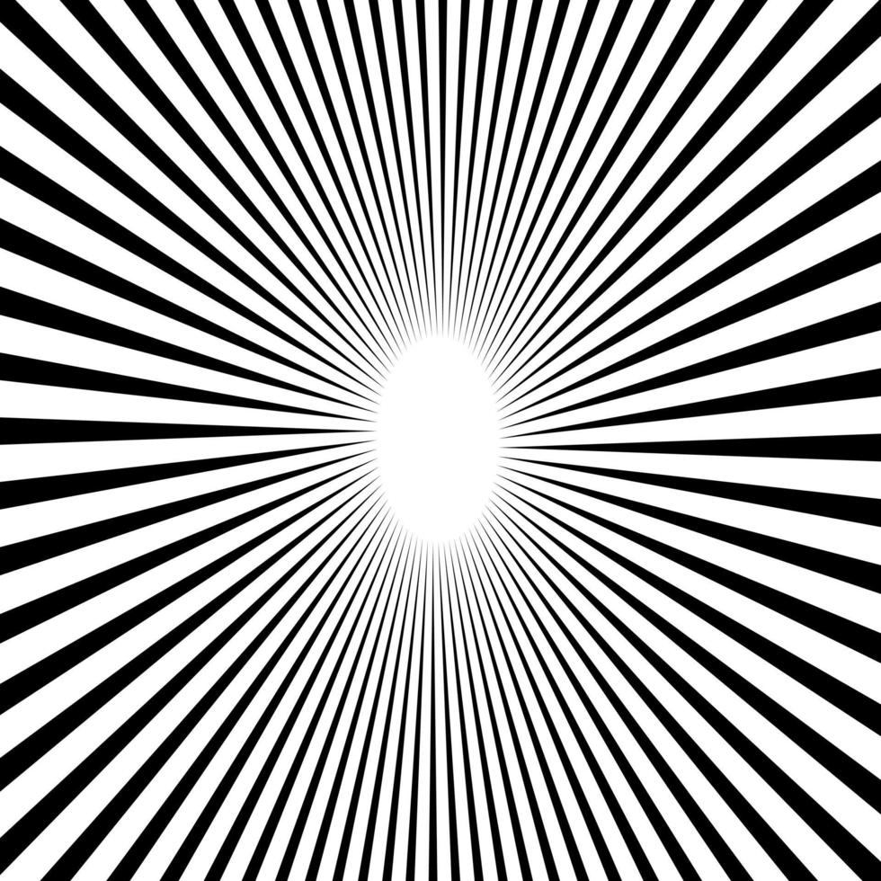 Rays, beams element. Sunburst, starburst shape on white. Circular geometric. Abstract circular geometric shape. illustration - Vector