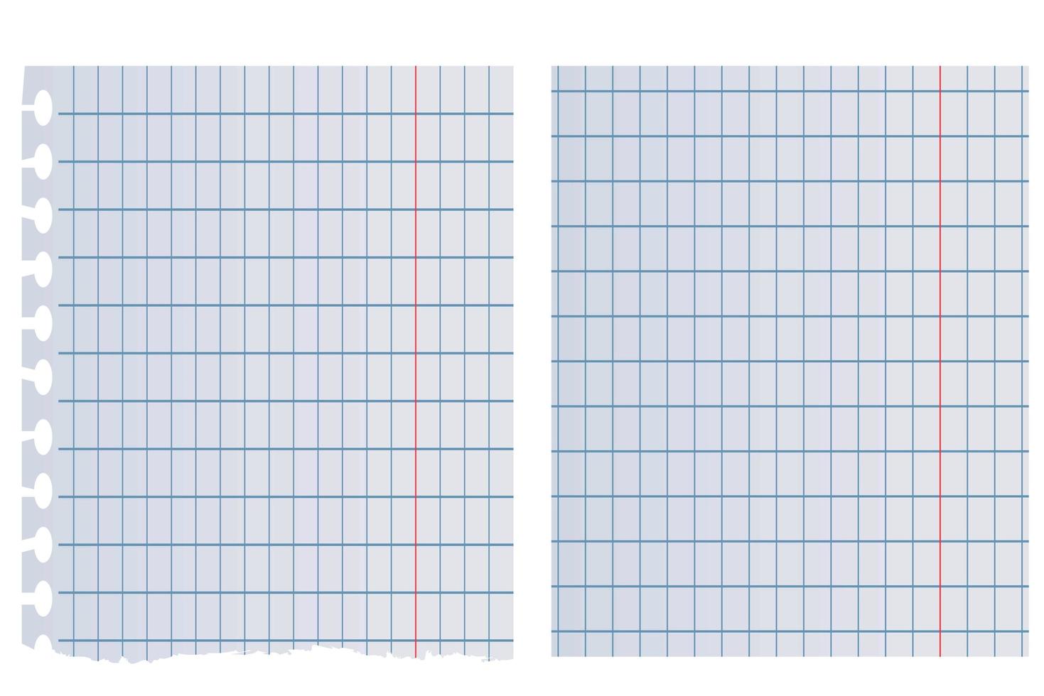 set of grid paper isolated on white background - illustration design photo