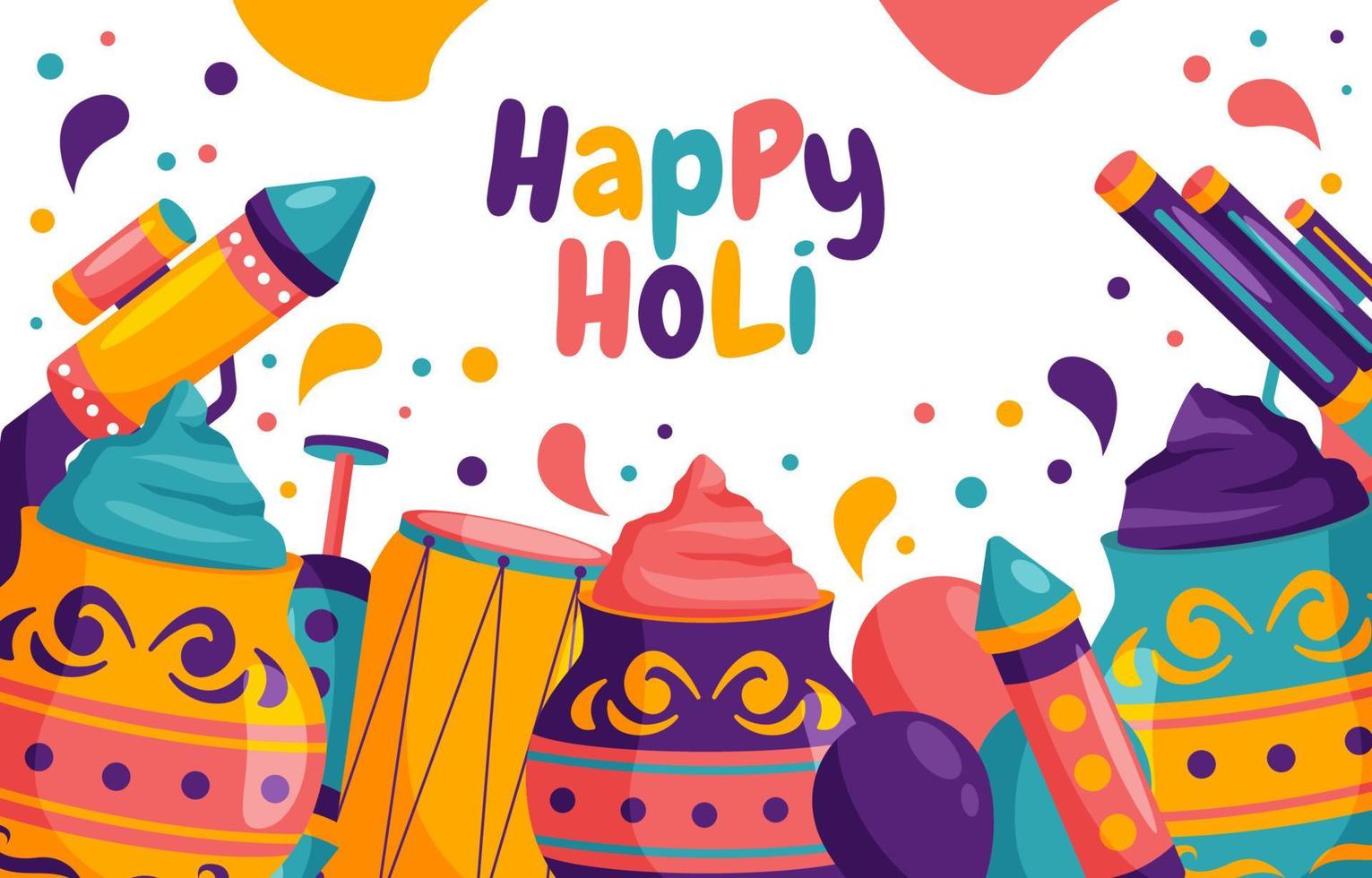 feliz fondo holi vector