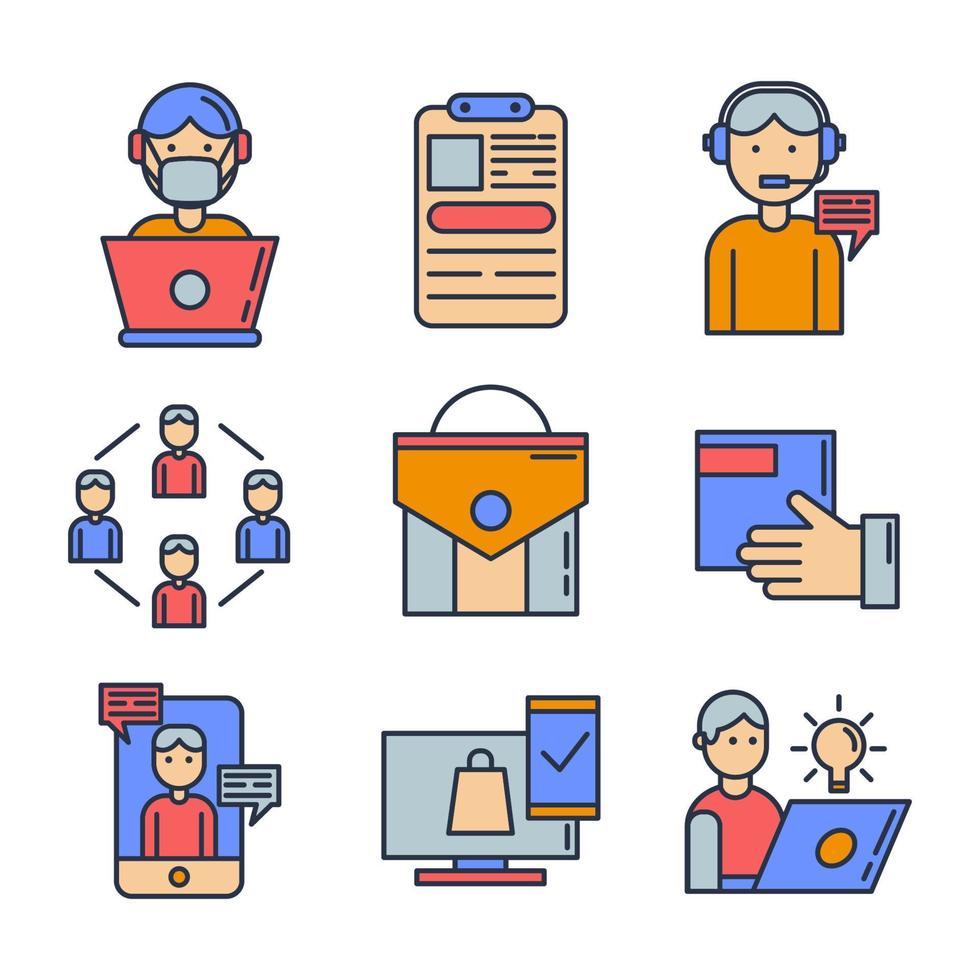 Back to Work Icon Set vector