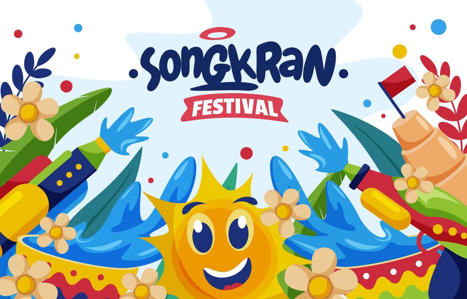 Songkran Festival Background vector
