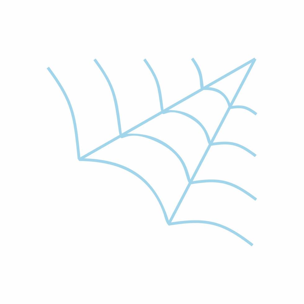 Gossamer. Icon for decorating postcard for Halloween holiday. vector