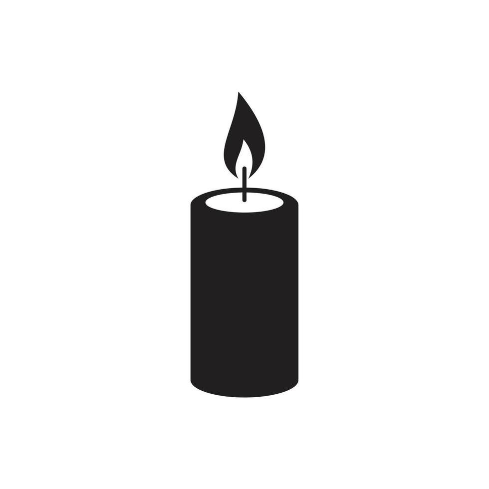 Candle icon template black color editable. Candle icon symbol Flat vector illustration for graphic and web design.