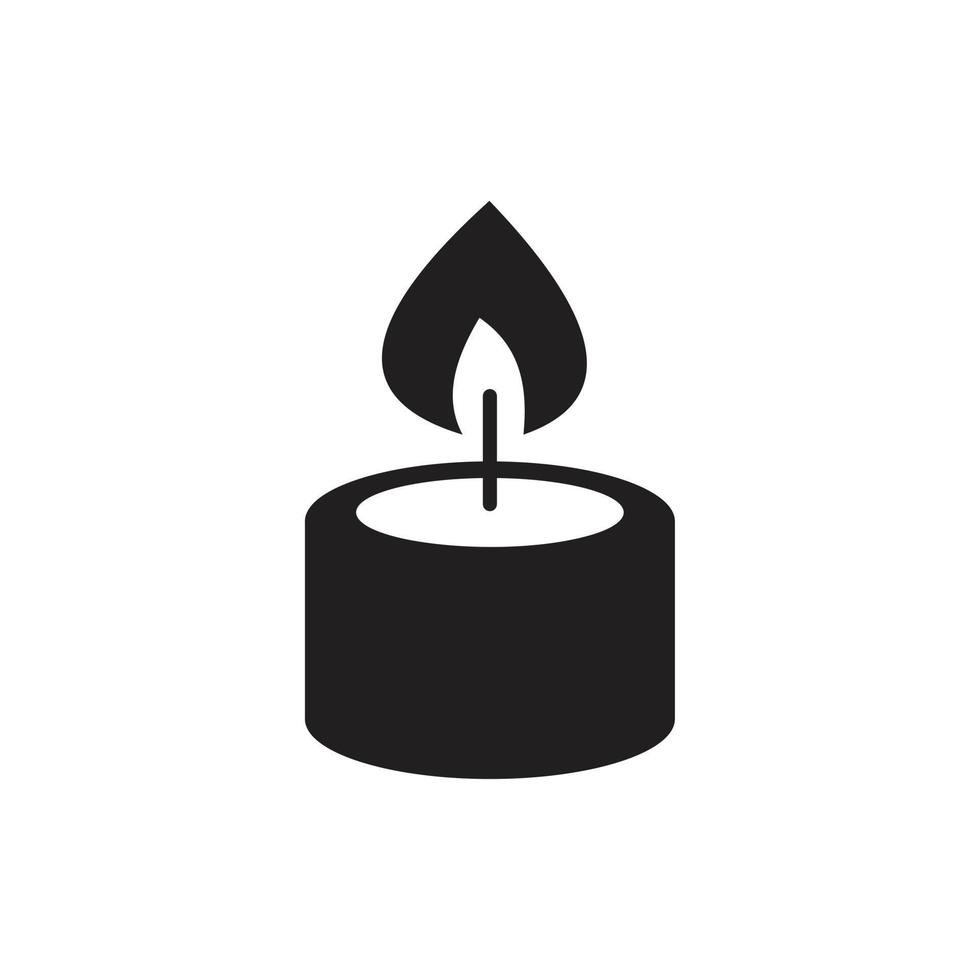 Candle icon template black color editable. Candle icon symbol Flat vector illustration for