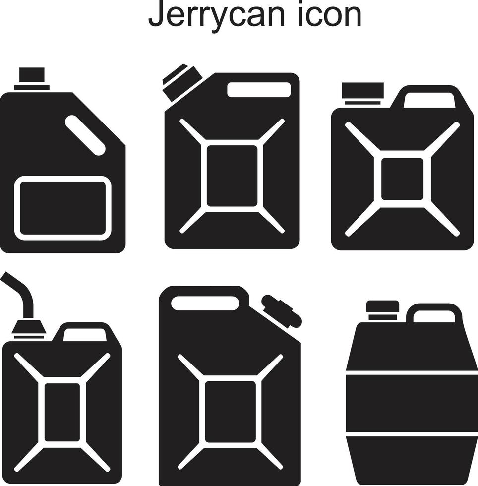 Jerrycan icon template black color editable. Jerrycan icon symbol Flat vector illustration for graphic and web design.