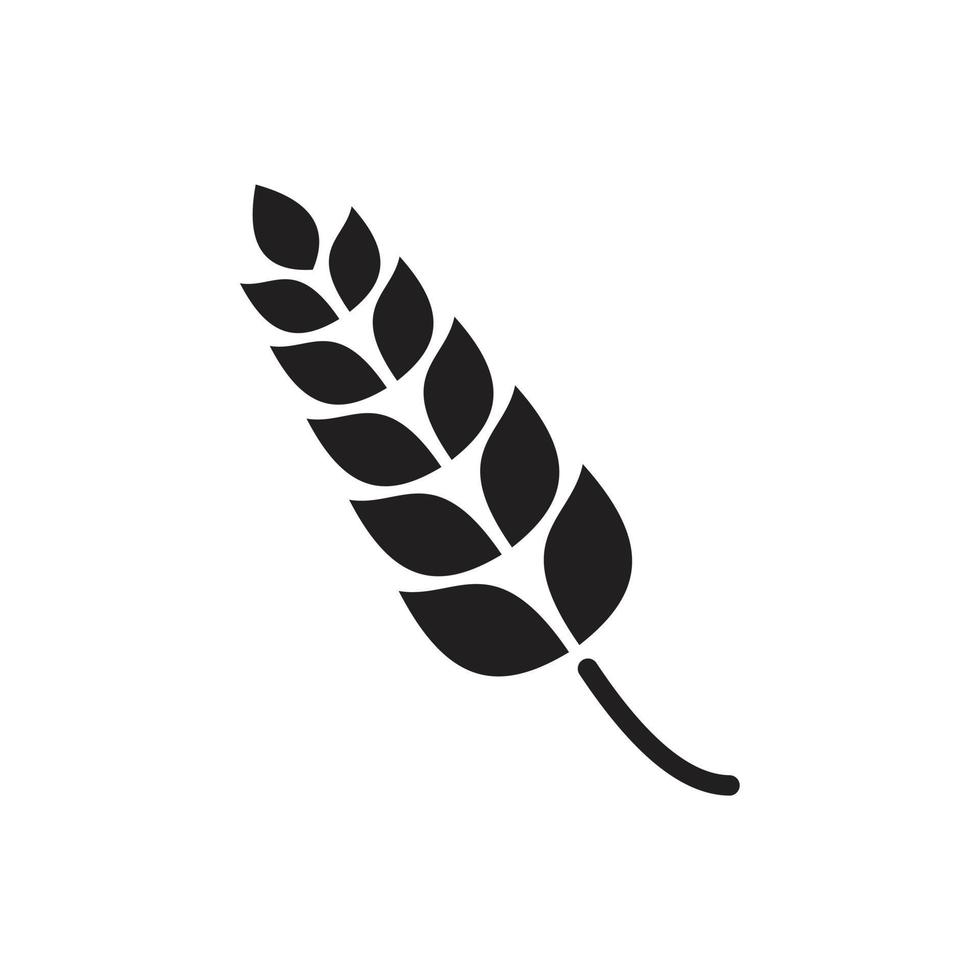 Ear of wheat icon template black color editable. vector