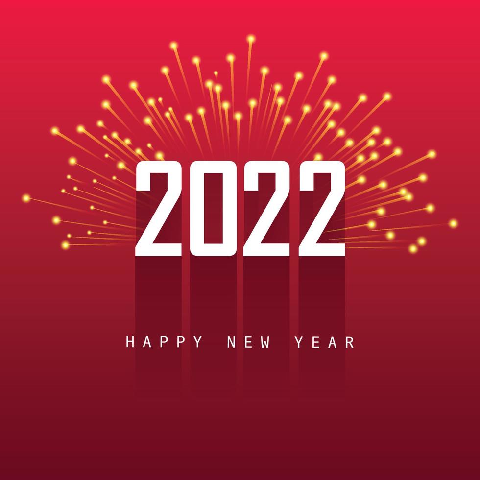 hermoso fondo creativo de la tarjeta de vacaciones de año nuevo 2022 vector