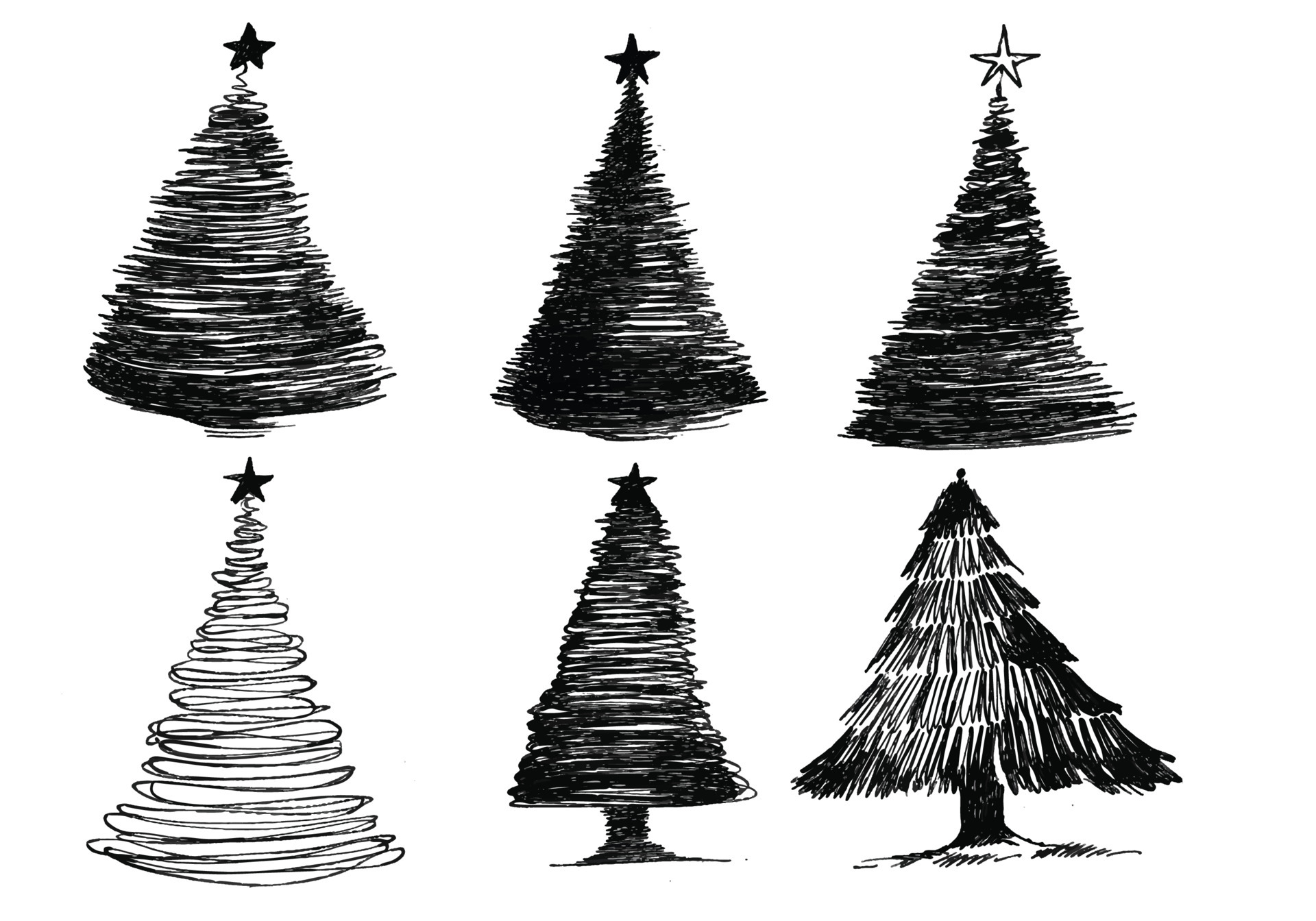 Share 88+ christmas tree sketch vector best in.eteachers