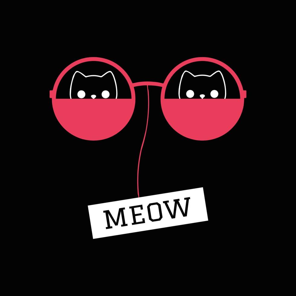 Cat T Shirt Design vector