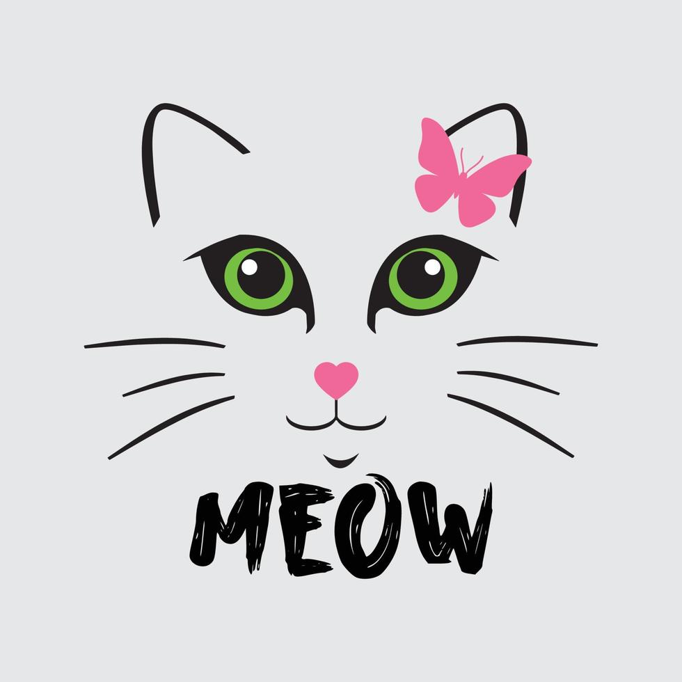 Cat T Shirt Design vector