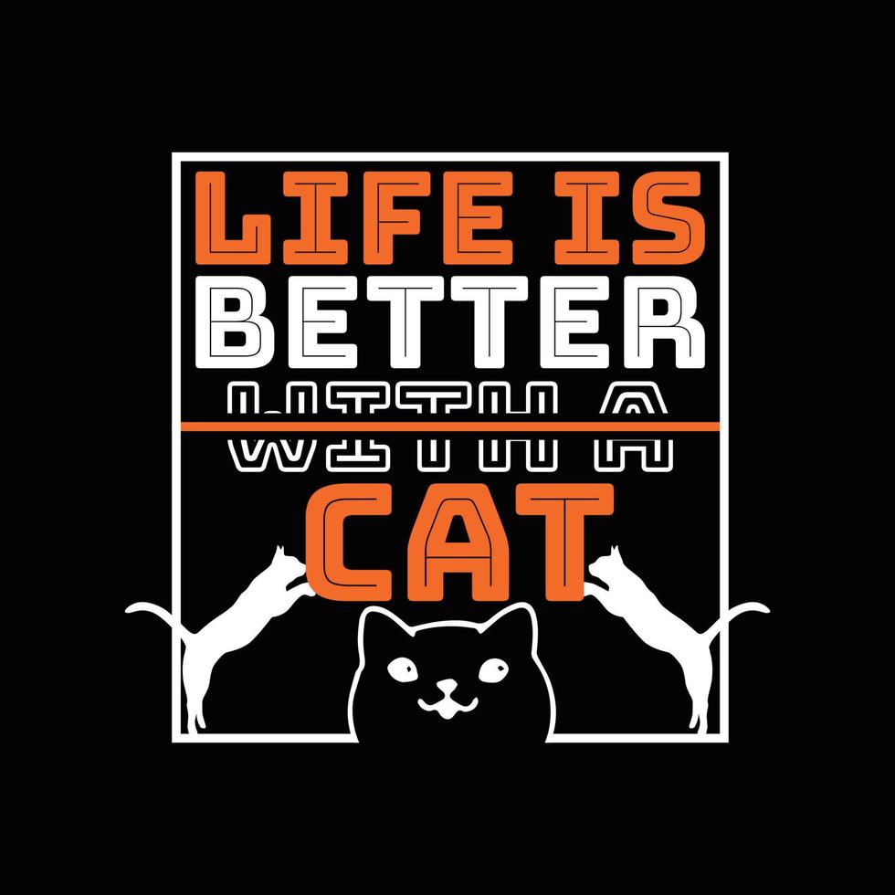 Nice Cat T Shirt Design vector