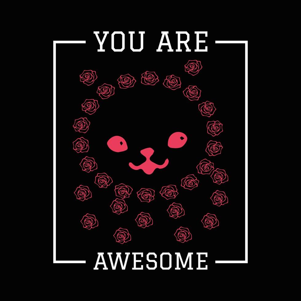 Nice Cat T Shirt Design vector