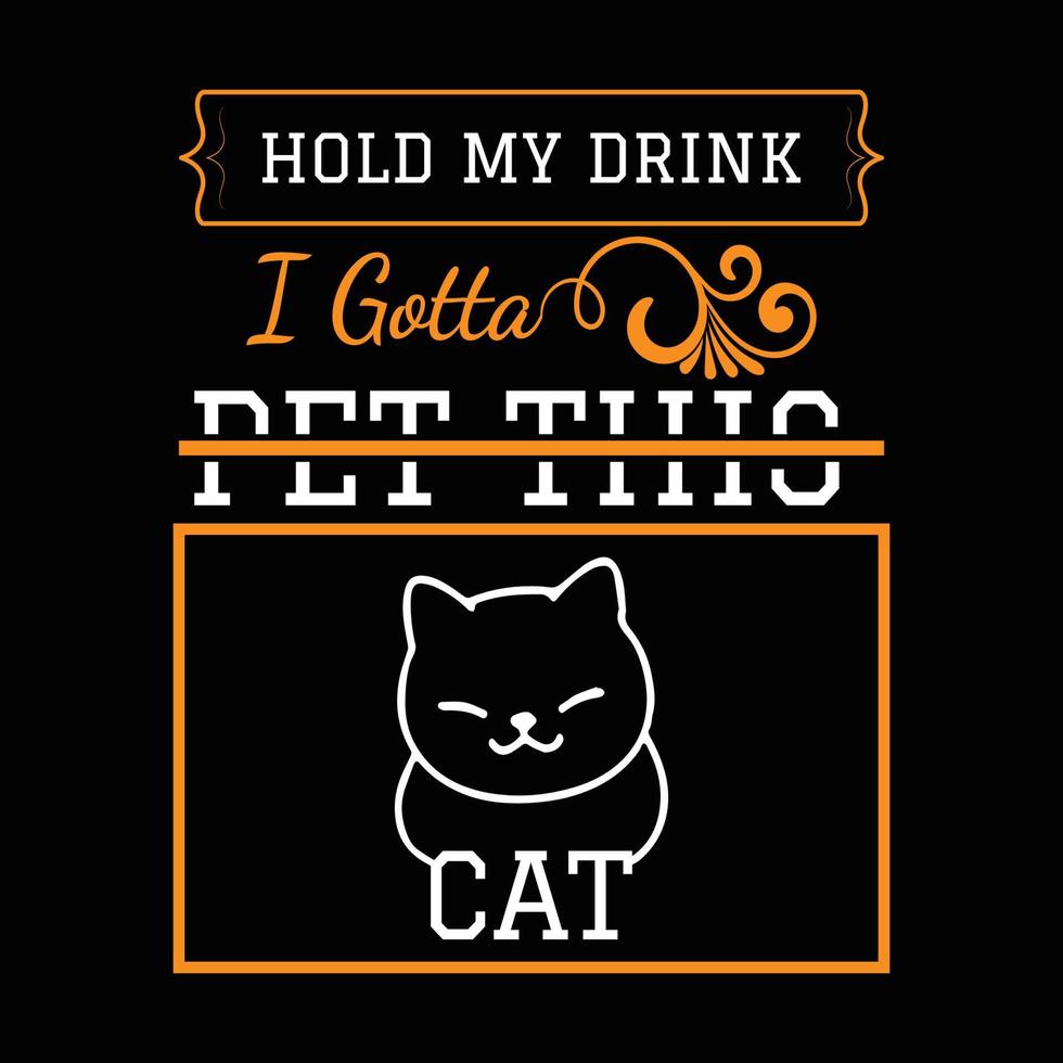 Nice Cat T Shirt Design vector