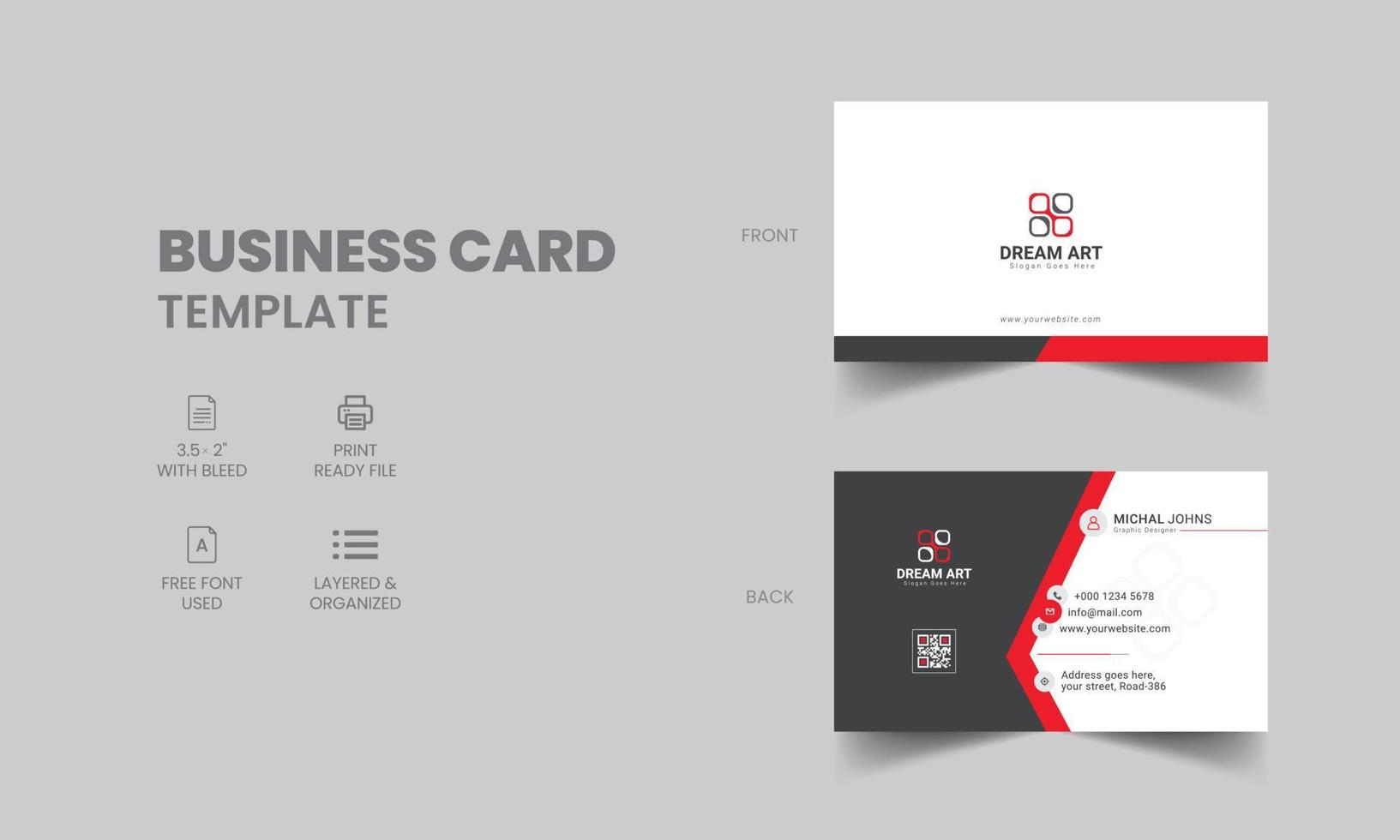 Creative and clean business card template vector