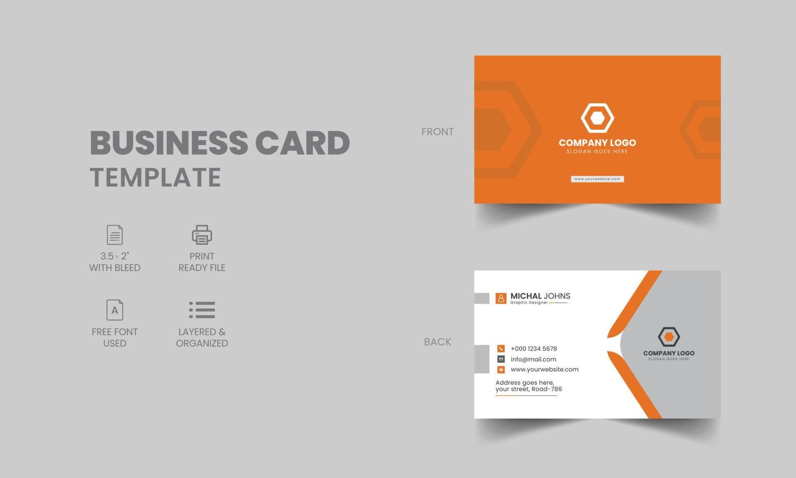 Creative and clean business card template vector