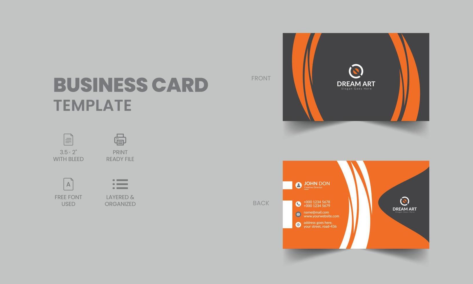 Creative and clean business card template vector