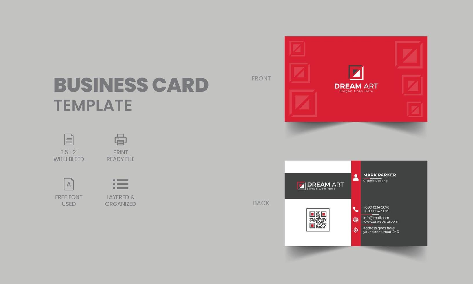 Creative and clean business card template vector