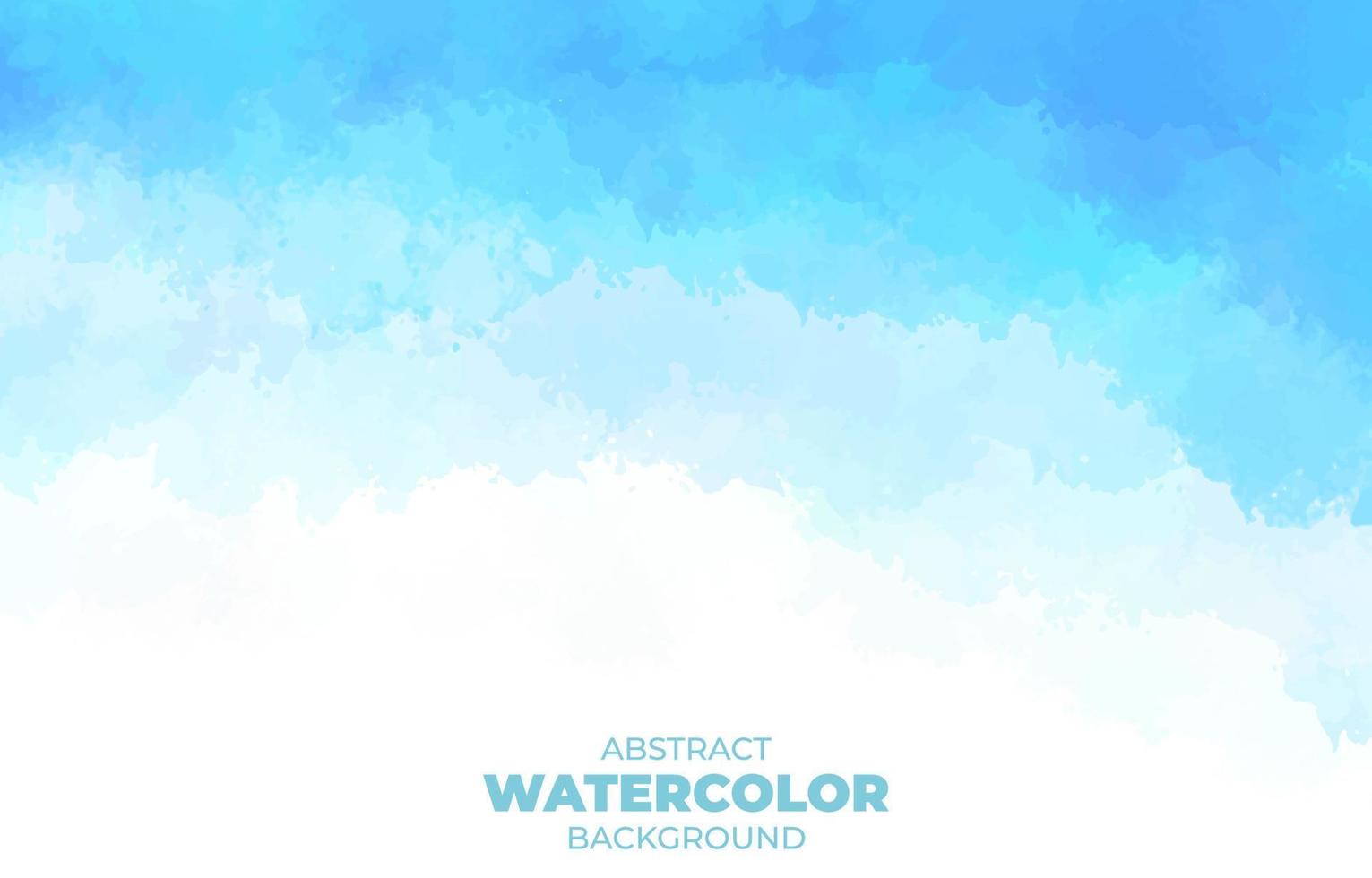 Abstract Blue Sky Watercolor Background vector