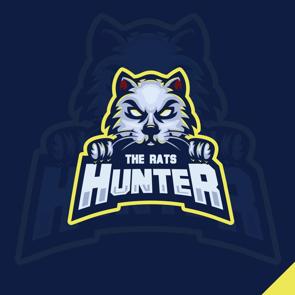 Angry Cat Mascot Logo vector