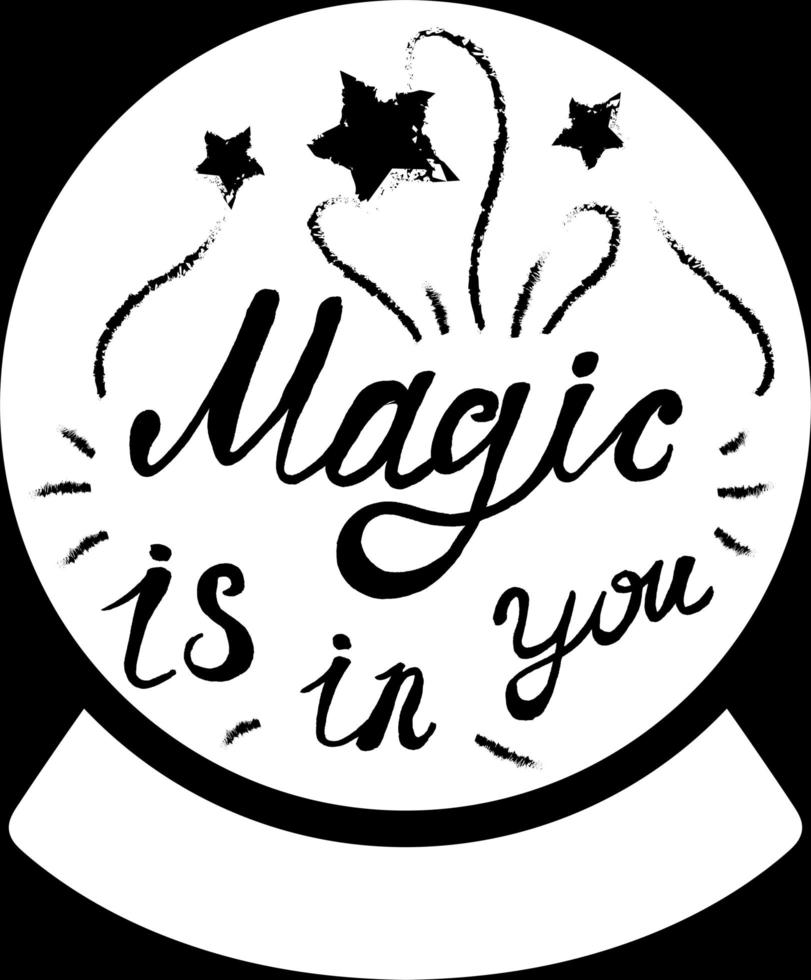 Positive Poster Magic Original Hand Drawn Quote vector