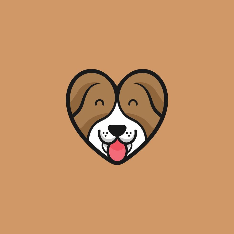 Smiling dog lover vector