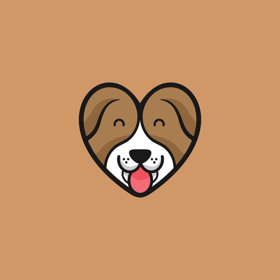 sonriente amante de los perros vector